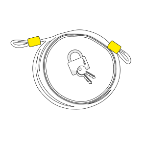 Car Cover Lock & Cable 