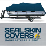Seal Skin boat cover on demo pontoon boat
