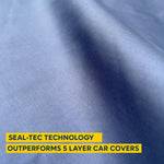 Seal Skin Supreme blue car cover, outperforms 5 layer covers