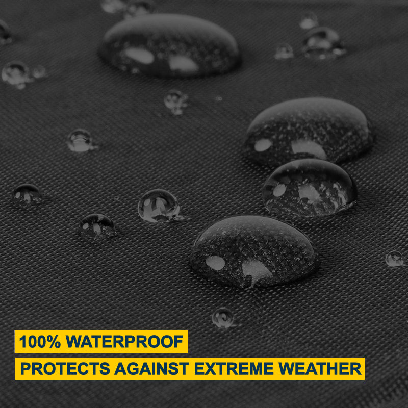 black color ,100% waterproof , protects against extreme weather