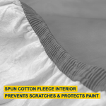 light gray spun cotton fleece interior prevents scratches and protects paint