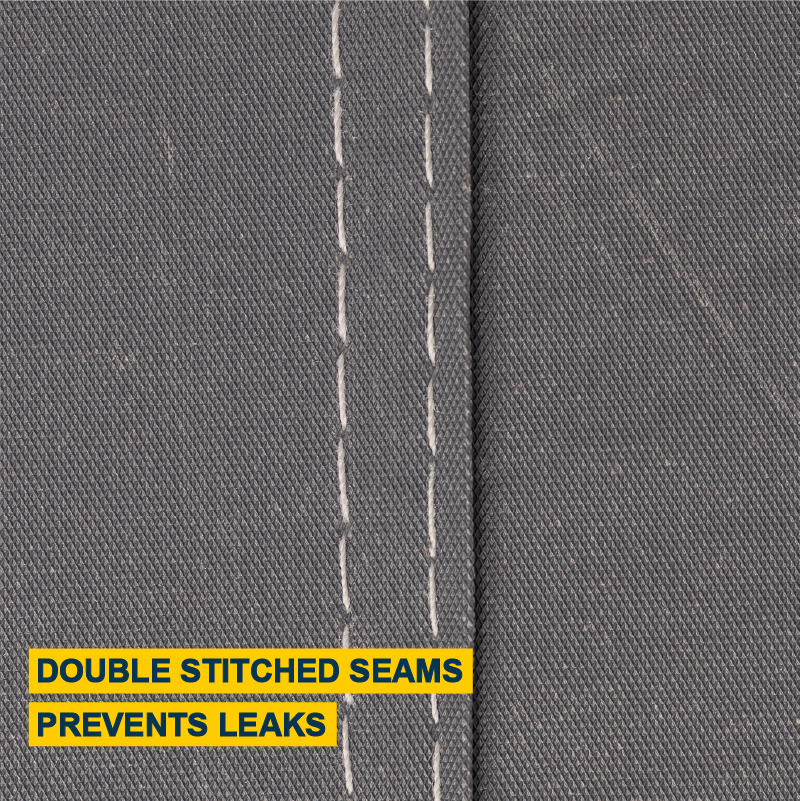 Seal Skin 5 Layer double stitched seams, prevents leaks
