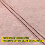 brown reinforced taped seams prevents and stops leaks guaranteed