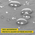 light gray color ,100% waterproof , protects against extreme weather